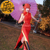 【Pre-Sale】Anime Gin Tama Cosplay Kagura Sleeveless Cheongsam Cosplay Costume Cosplay Costumes